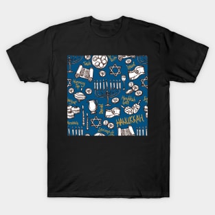 Happy Hanukkah Pattern T-Shirt